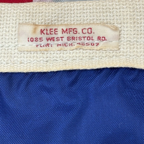 Vtg 1776 76 American USA Nylon Flag Grommets Embroidered Stars and Stripes - Picture 7 of 14